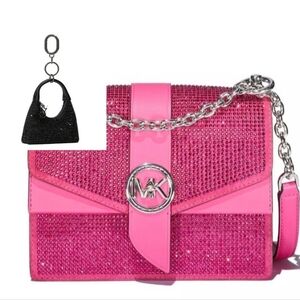 Michael Kors Rhinestone Greenwich Handbag And VS Handbag Charm